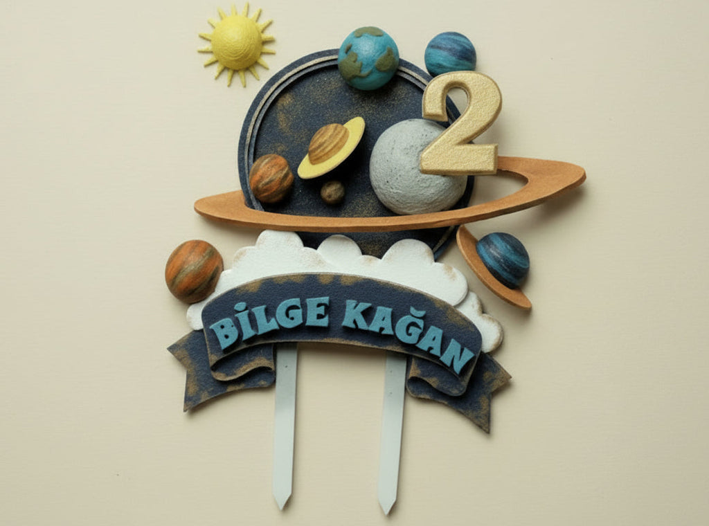 Kişiye Özel Pasta Süsü – İsimli Doğum Günü Cake Topper (3D Baskı)