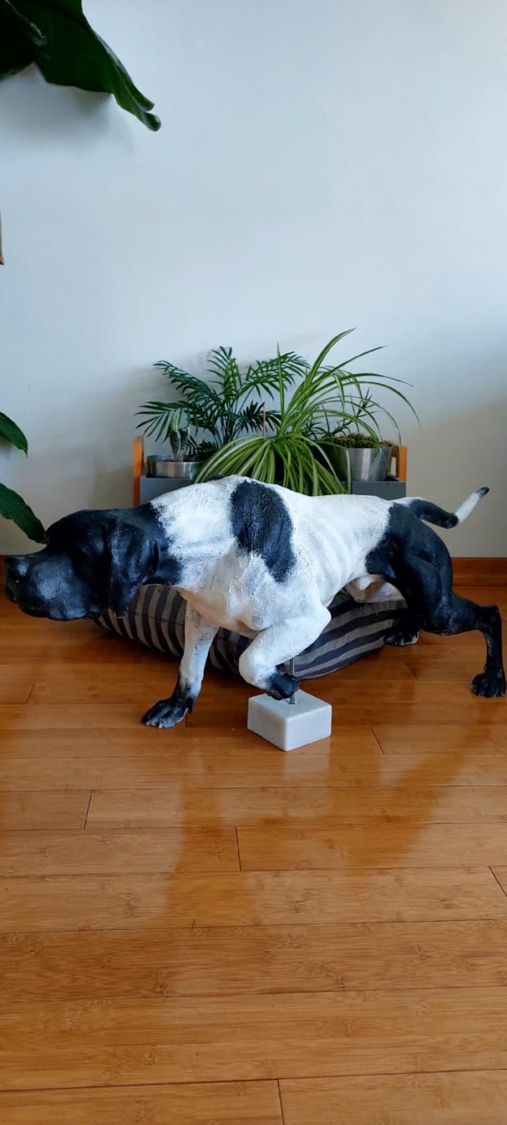 Pointer Köpek Heykeli 100 cm | El Boyaması Dekoratif Heykel 🐾