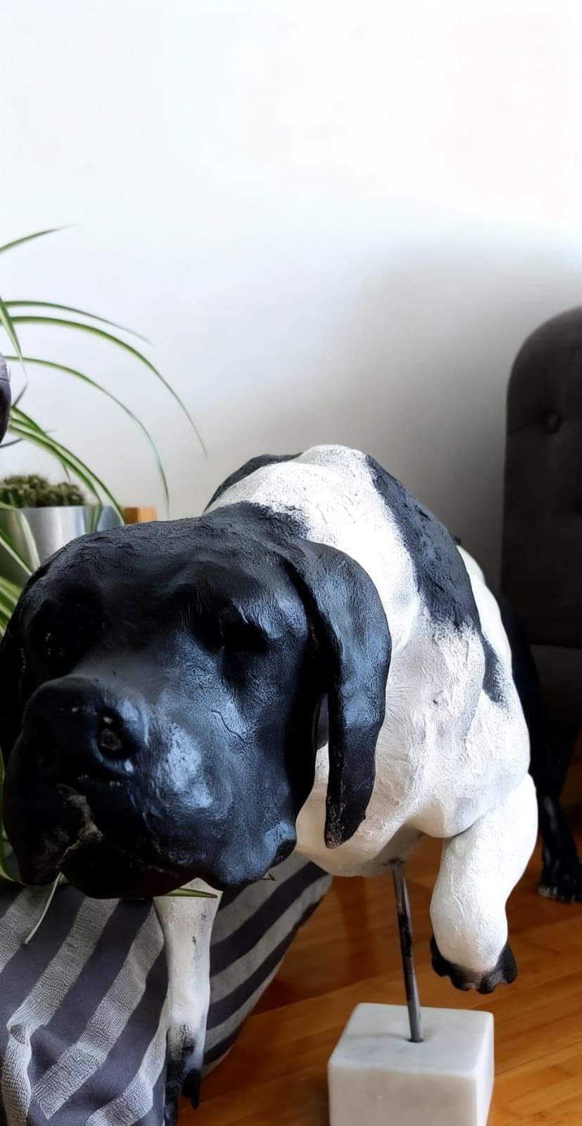 Pointer Köpek Heykeli 100 cm | El Boyaması Dekoratif Heykel 🐾